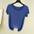 thumbnail image 2 of ZyeKqe Womens Pajama Top Crew Neck Sleep T-Shirt Short Sleeve Lounge Top Soft Summer Tee, 2 of 5
