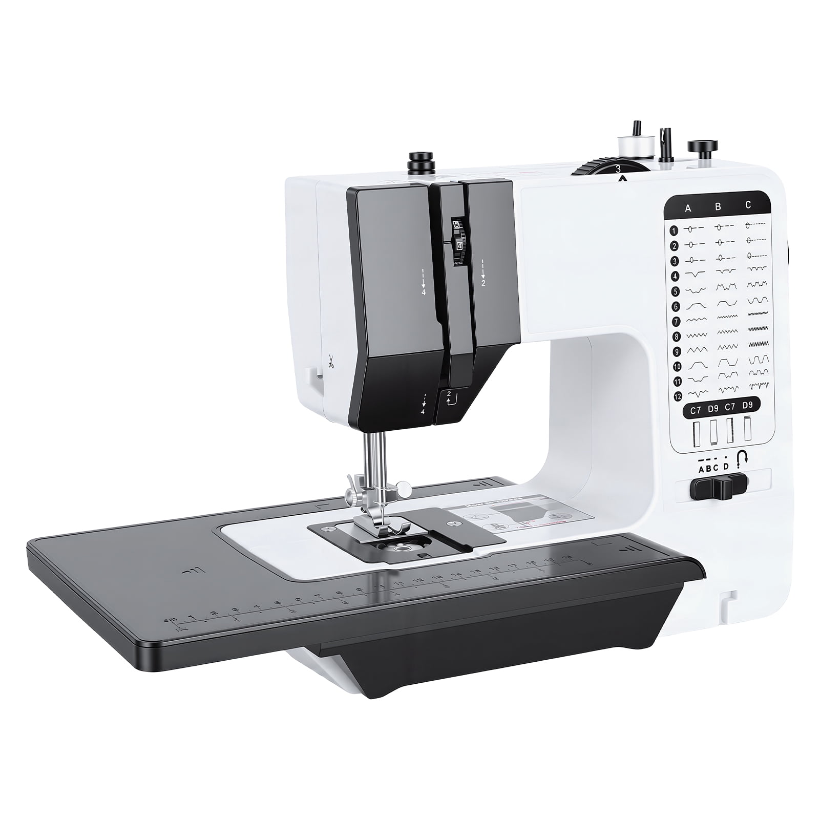 Household Sewing Machine, Small Electric Sewing Machine, 38 Built-in Stitches, Two Speeds, LED Light, Sewing And Quilting Machine for Home Use, Small Spaces