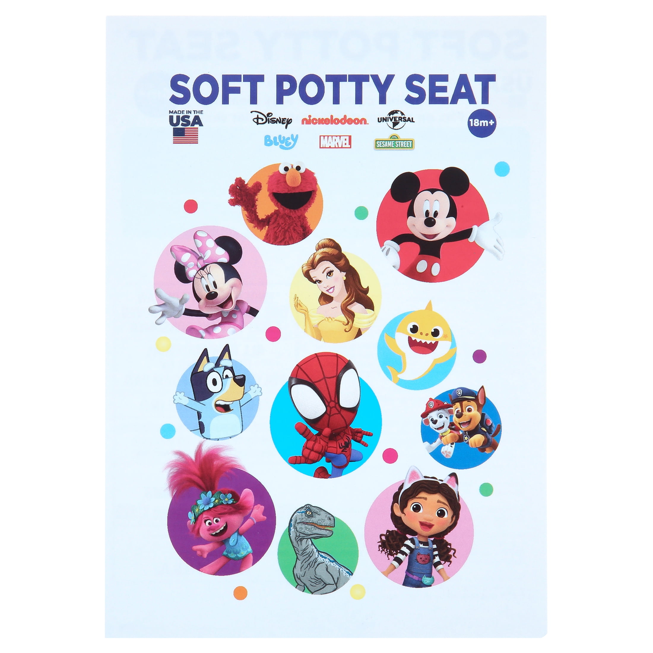 Jurassic World Soft Potty Training Seat for Toddlers with Hanging Hook, Fits Standard Toilets