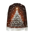 thumbnail image 4 of ‌FDGIU Christmas Sweatshirt for Women 2025 – Merry Holiday Pullover, Cozy Long Sleeve Loose Fit Top‌, 4 of 5