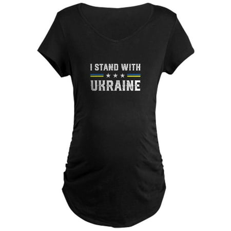 

CafePress - Support I Stand With Ukraine Ame Maternity T Shirt - Maternity Dark T-Shirt