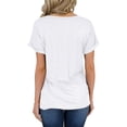 thumbnail image 2 of Women's Short Sleeve V-Neck Shirts Loose Casual Tee T-Shirt, 2 of 6