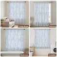 thumbnail image 6 of Light Blue Botanical Sheer Curtains 54 Inches Long, Pastoral Elegant Spring Floral Light Filering Curtains, Breathable Simi Curtain Privacy Drapes for Kitchen Bathroom Small Window Treatment, 6 of 9