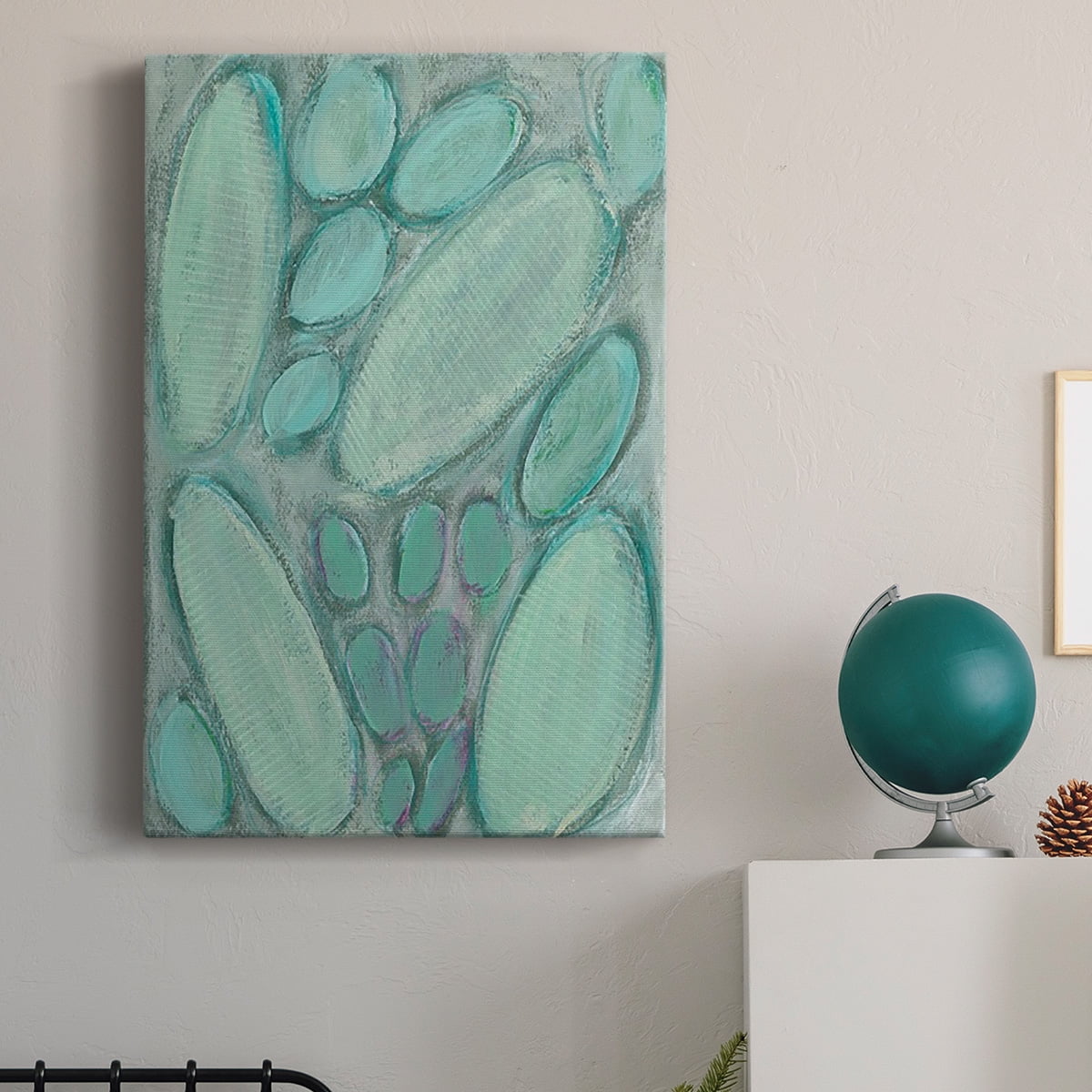 Blue Orbs I Premium Gallery Wrapped Canvas - Ready to Hang