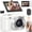 White, variant on MARVUE Digital Camera 5K 75MP WiFi Vlogging Camera for Photography, 18x Zoom, Autofocus, Flip Screen with 32GB Card