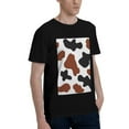 thumbnail image 2 of Bingfone Brown Black Cow Men'S Loose Fit Short-Sleeve Pocket T-Shirt, 2 of 7