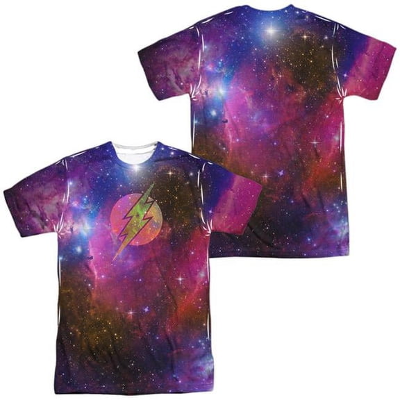 JLA Flash Galaxy Allover Print Officially Licensed Sublimation Adult T Shirt