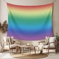 thumbnail image 2 of Rainbow Colors Ombre Cream Tapestry for Bedroom Wall Hanging Tapestry, Modern Abstract Art Aesthetics Ceiling Backdrop Tapestries Poster Blanket Wall Decor for Teens Room Living Room Dorm 59" x 79", 2 of 8