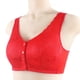thumbnail image 2 of Gibobby Brasier Deportivo con Cierre Frontal Sujetador de copa abierta con estampado de para mujer, correa ajustable, sin anillo de, cómodo y sexy(Rojo,36/80BC), 2 of 3