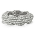 thumbnail image 2 of .925 Sterling Silver French Rope Eternity CZ Bling Ring, 2 of 2