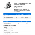 thumbnail image 2 of Starter 1 - Compatible with 1967 - 1979 Volkswagen Beetle Base 1968 1969 1970 1971 1972 1973 1974 1975 1976 1977 1978, 2 of 2