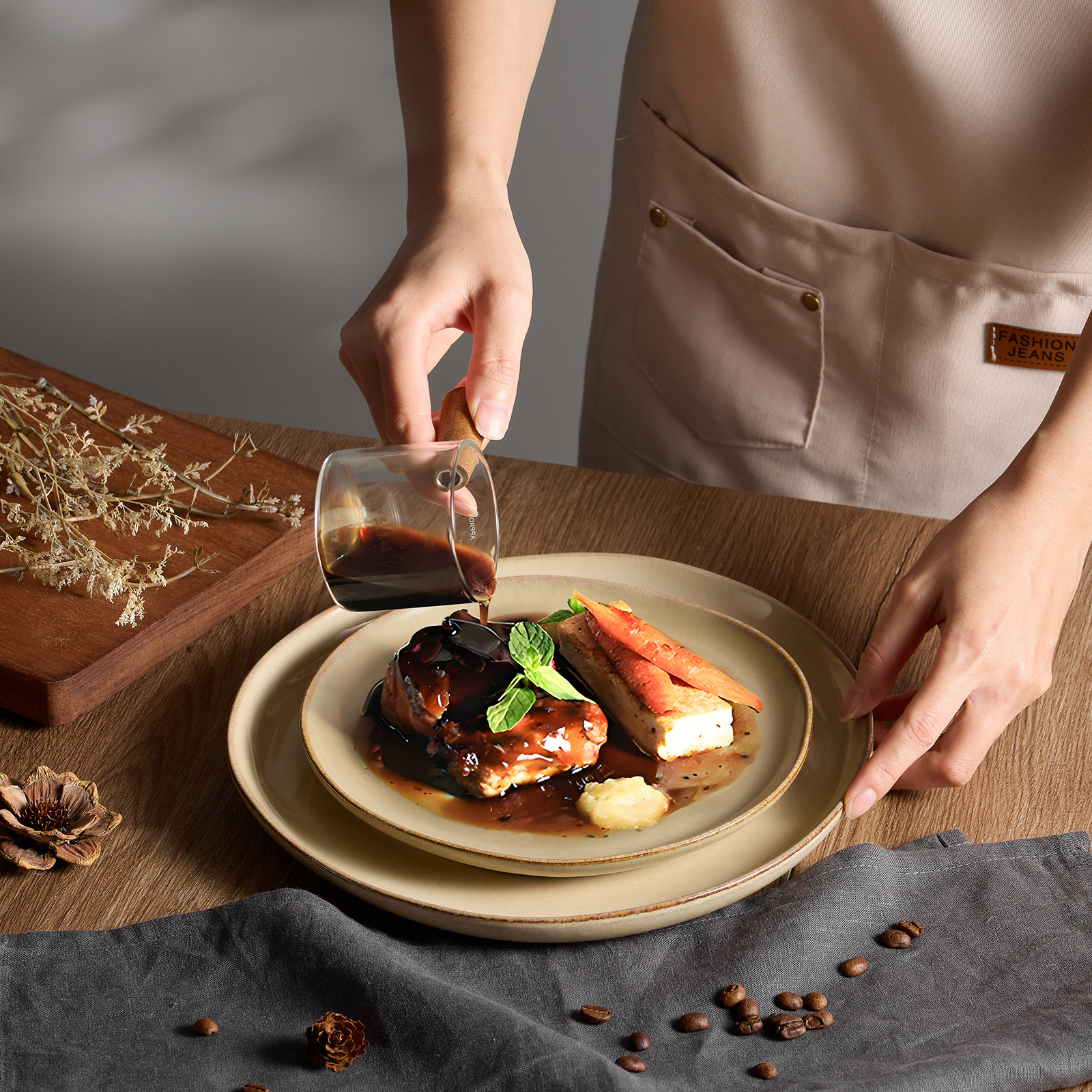 Vesteel Stoneware Dinnerware Set, 12-Piece, Service for 4 photo 3