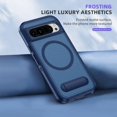 thumbnail image 4 of Dteck Magnetic & Seamless Stand for Google Pixel 9 Pro XL, Compatible with MagSafe, Military Grade Drop Protection, Slim Frosted Rugged Kickstand Phone Case for Google Pixel 9 Pro XL,Blue, 4 of 7