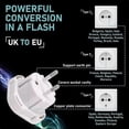 thumbnail image 2 of Adapter - to European Plug Adapter - Travel Plug Converter to EU Type C, E, F for Spain, France, Russia, Italy, Germany, Portugal, Turkey, 2 of 5