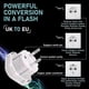 thumbnail image 2 of Adapter - to European Plug Adapter - Travel Plug Converter to EU Type C, E, F for Spain, France, Russia, Italy, Germany, Portugal, Turkey, 2 of 5