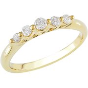 1/4 Carat T.W. Round Diamond Anniversary Ring in 10kt Yellow Gold
