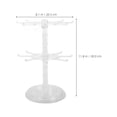 thumbnail image 2 of OUNONA Keychain Display Stand Rotating Holder 2 Tier Pendants Organizer Rack For Small Accessories Bracelets Watches And Jewelry Transparent, 2 of 8