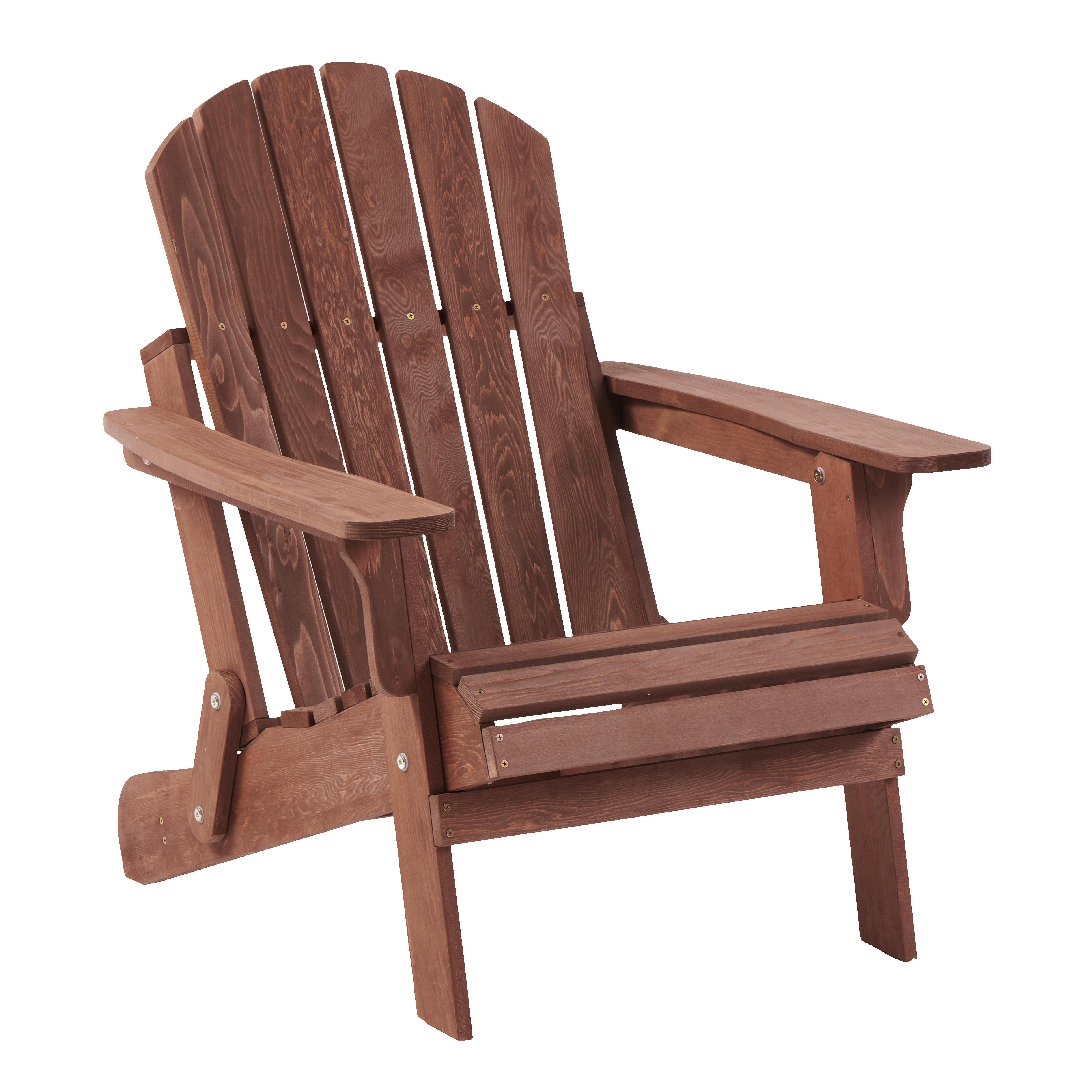 Oversize Wooden Outdoor Folding Adirondack Chair with Pre-Assembled BackRest & Seat Board, Wood Patio Chair for Garden Backyard Porch Pool Deck Firepit