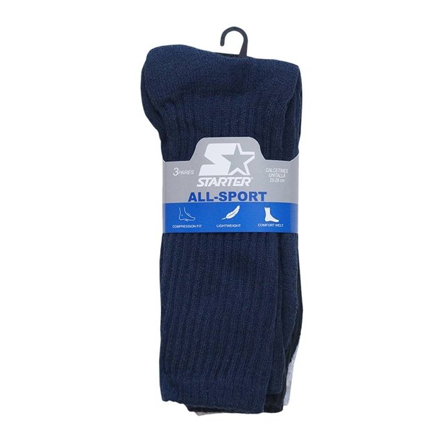 Calcetines Starter para Hombre, Multicolor 3 Pares Unitalla de 25 a 28 cm
