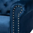 thumbnail image 6 of Bowery Hill Navy Blue Velvet Upholstered Button Tufted Chesterfield Sofa, 6 of 10