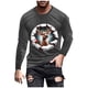 thumbnail image 2 of Blusas y camisas de manga larga y cuello redondo para hombre, informales, con estampado navideño, deportivas, de poliéster., 2 of 5
