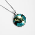 thumbnail image 4 of Turtle Glass Circular Pendant Necklace - Sparkling Jewelry for Women, 4 of 5