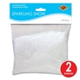 thumbnail image 2 of Beistle 2oz Sparkling Fake Snow Flakes White Glitter Christmas Holiday Winter Decor, 2 of 6