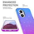 thumbnail image 3 of OnePlus Nord N300 5G Case, Rosebono Hybrid Glitter Sparkle Transparent Colorful Gradient TPU Skin Cover Protection Case For OnePlus Nord N300 5G (Pink/Teal), 3 of 4
