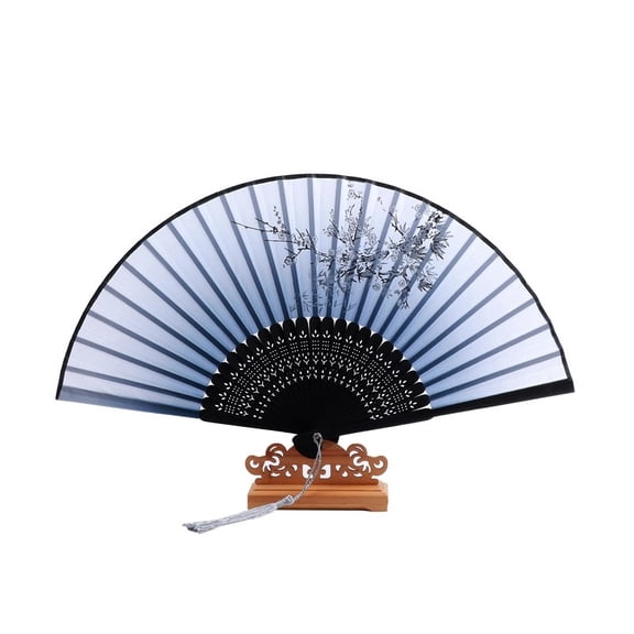 Pocket Hand Folding Fan Chinese Style Silk Fan Vintage Wedding Party Dance Accessories Home Decoration Ornaments Crafts