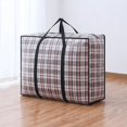 thumbnail image 3 of Bolsa tejida de gran capacidad, bolsa de embalaje de equipaje multifuncional, organizador de ropa de algodón, bolsa de mudanza para dormitorio a prueba de polvo, 3 of 5