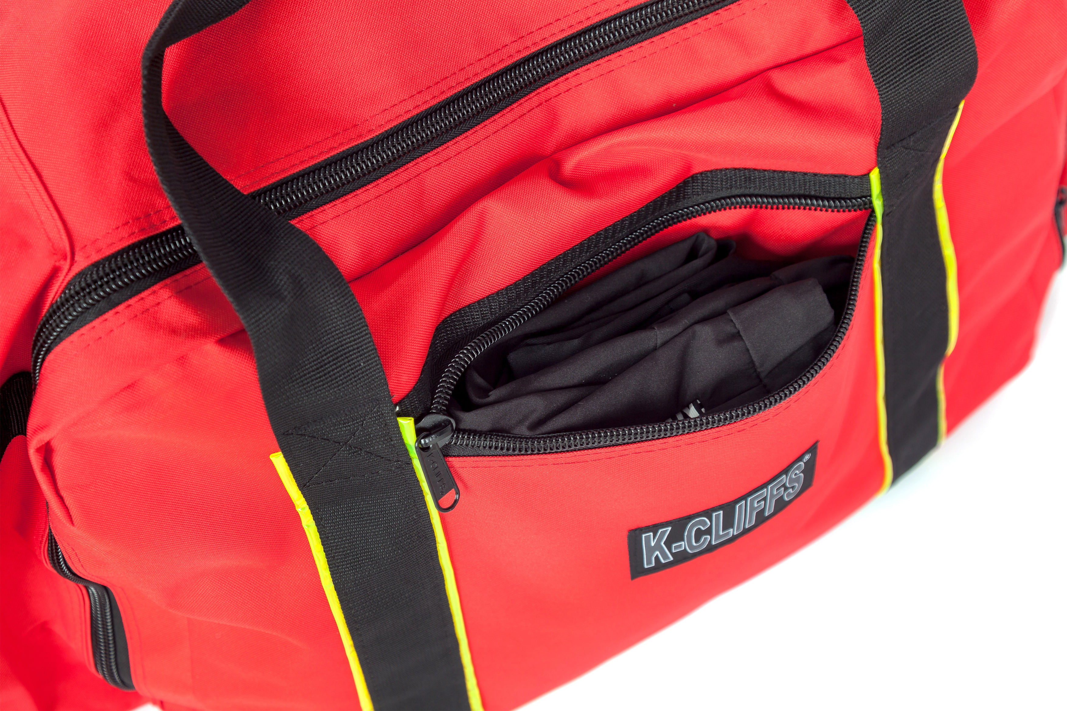 K-Cliffs Heavy Duty Fireman/Paramedic Medical Equipment Bag Fire Fighter  Gear Travel Bag w/ Helmet Pocket 