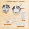 thumbnail image 2 of Redsmile Play Kitchen,Wooden Kids Kitchen Playset with Realistic Lights and Sounds,Pretend Play Toy Kitchen with Range Hood and Dual Stoves,Gift for Girls Boys Ages 3-10,Brown, 2 of 8