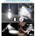 thumbnail image 2 of Linterna recargable (batería incluida), linterna LED magnética con luz lateral Cob, LED superbrillante de 1200 lúmenes, resistente al agua, con zoom, 4 modos mejor, 2 of 4
