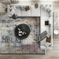 thumbnail image 3 of Grey Oriental Area Rugs for Living Room Washable Rugs Boho Moroccan Area Rug Soft Neutral Geometric Bohemian Carpet Distressed Indoor Rug for Bedroom Dining Room Office Foldable Nonslip Rug, 3 of 9