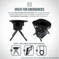 thumbnail image 4 of Portable Camping Toilet Chair - Folding Bedside Commode - Stainless Steel - 37 cm Tall, 4 of 7