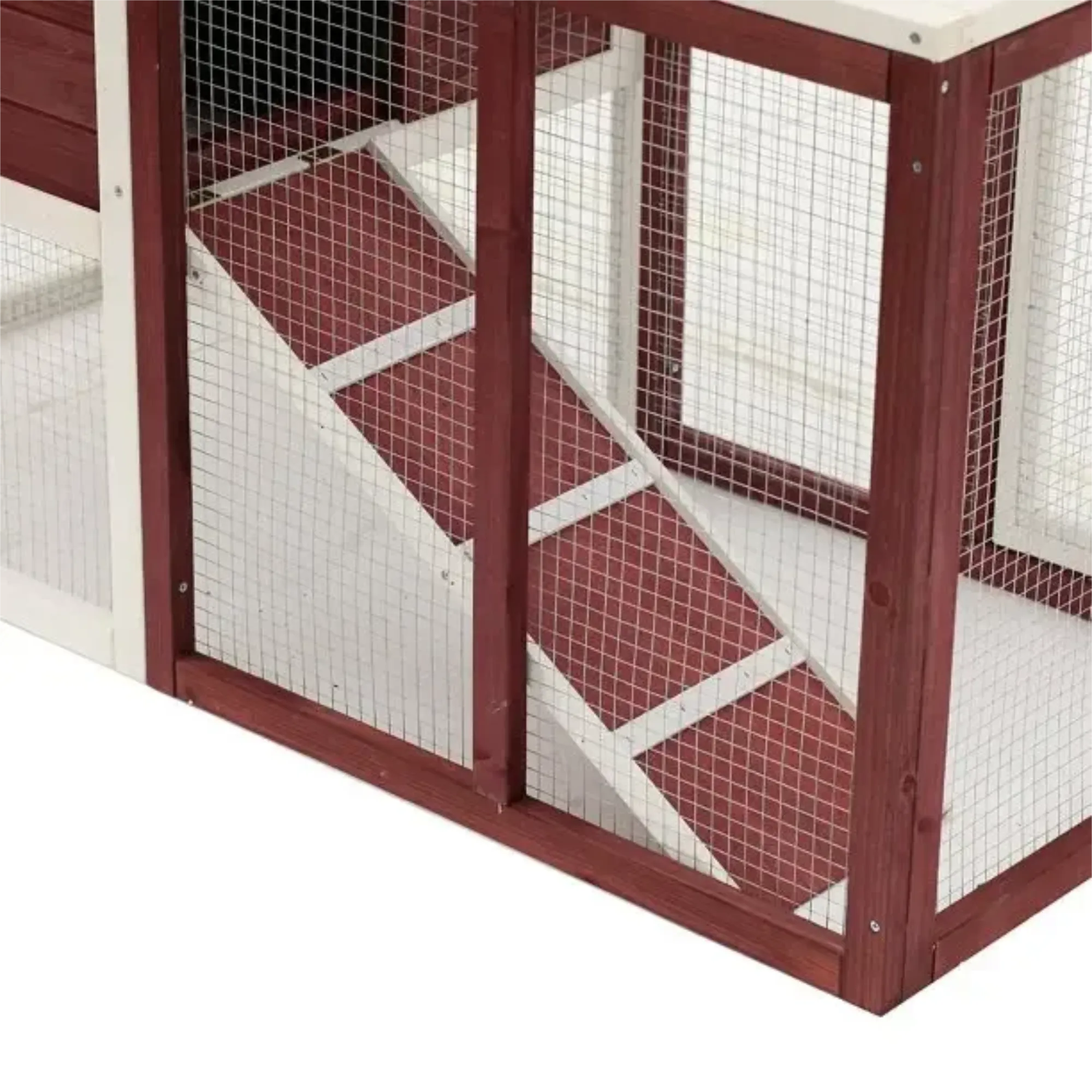 Kadyn 48" Wood 2 Tier Chicken Coop Habitat, Rabbit Hutch for Outdoors, Indoor Guinea Pig Coop Pet House with Stairs, Brown Kadyn 48" Wood 2 Tier Chicken Coop Habitat, Rabbit Hutch for Outdoors, Indoor Guinea Pig Coop Pet House with Stairs, Brown