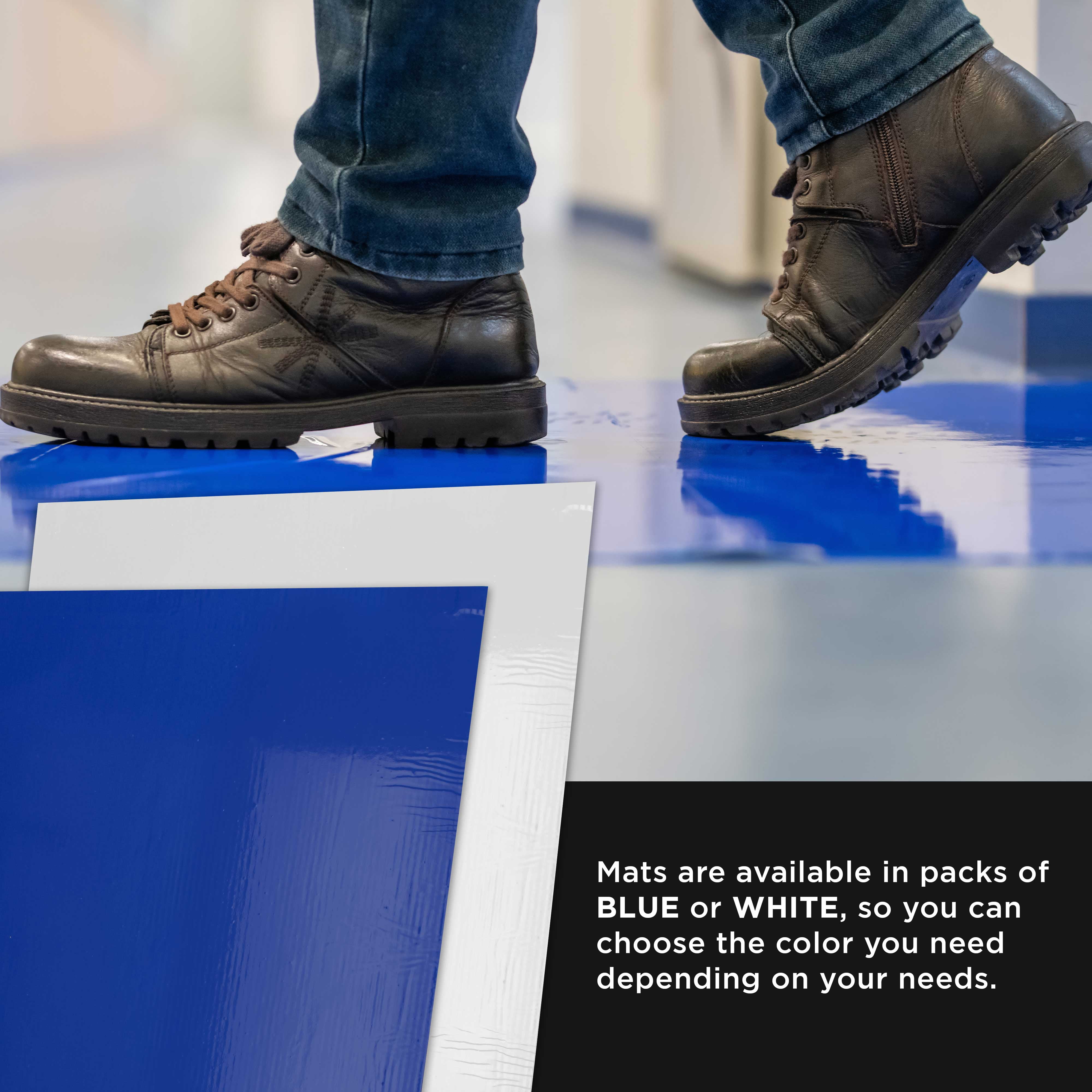 Master Elite Sticky Tacky Adhesive Cleanroom Floor Mats, 24" x 36", 4 Packs of 30 Blue Sheets Each - For Laboratory, Paint Spray Booth, Construction Sites - Trap Remove Dirt, Dust, Shoe & Pet Debris