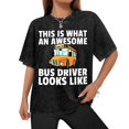 thumbnail image 2 of School Bus Driver For Men Women T-Shirt Man's Washed Tee, 2 of 9