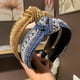thumbnail image 3 of Diademas tejidas con nudo de perlas de cristal para mujer, diademas con lazo, accesorios bohemios para el cabello, bandas para el cabello de flores para mujer, envoltura para la cabeza Sincero  Hogar, 3 of 3