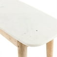 thumbnail image 3 of Surya Makrana Modern Manufactured Wood and Marble Console Table in Wood/White, 3 of 3