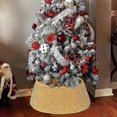 thumbnail image 5 of Christmas Tree Collars 23.6 Inch Sequin Tree Skirt Glitter Xmas Tree Ring Double-layer Velvet Tree Skirt Collar Tree Base Cover For Christmas Hallow, 5 of 5