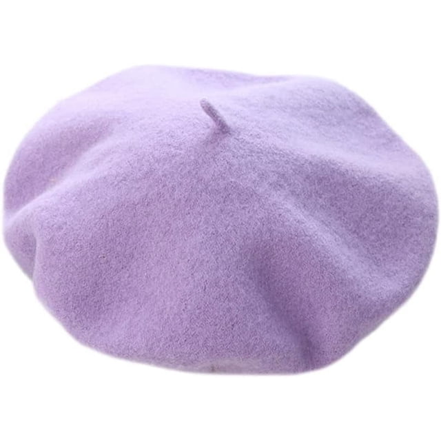 Zhengup Women Soft Wool Blend French Beret Hats Basic Warm Sweet Artist Hat