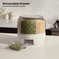 thumbnail image 6 of Thyme & Table 6 Section Rotating Food Storage Dispenser with Removable Drawer, White, 6 of 9
