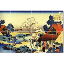 Ceramic Tile Mural-Katsushika Hokusai Ukiyo-E Tile Mural House Renovations Idea. 36" w x 24" h using (24) 6 x 6 ceramic tiles
