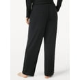 thumbnail image 2 of Joyspun Women's Hacci Knit Wide Leg Pajama Pants, Sizes S to 3X, 2 of 3