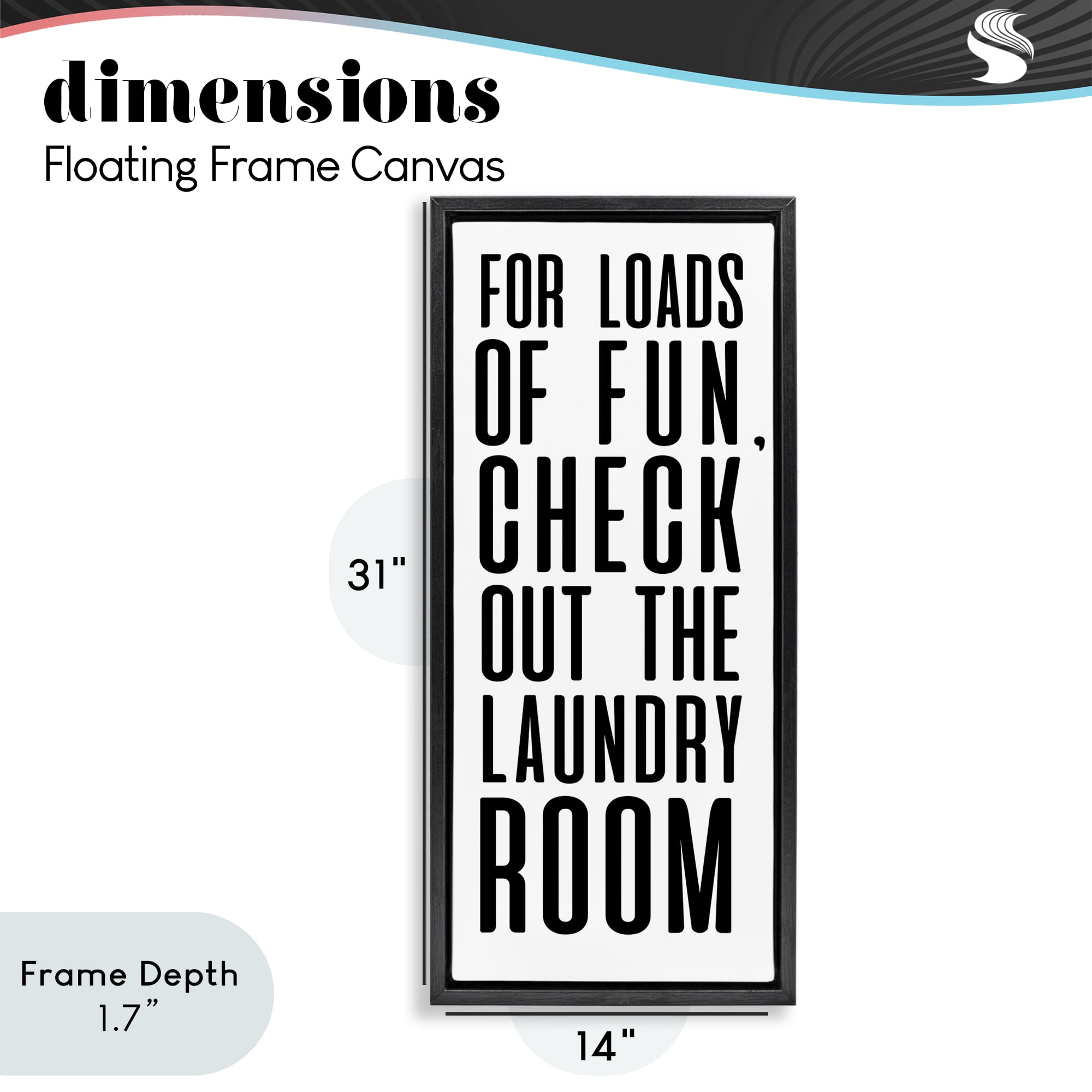Stupell Industries For Loads Of Fun Black Framed Floater Canvas Wall Art, design by SD Graphics Studio