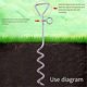 thumbnail image 3 of Dog Tie Out Cable and Stake, 10m Outdoor Dog Leash for Runnin,Camping,with 16inch Heavy Duty Dog Anchor Spiral Stake, 3 of 5