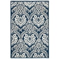 thumbnail image 2 of SAFAVIEH Blossom Travis Damask Wool Area Rug, Navy/Ivory, 4' x 6', 2 of 7