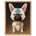 thumbnail image 1 of French Bulldog Geometric Design Illustration Art Print Framed Poster Wall Decor 12x16 inch, 1 of 5