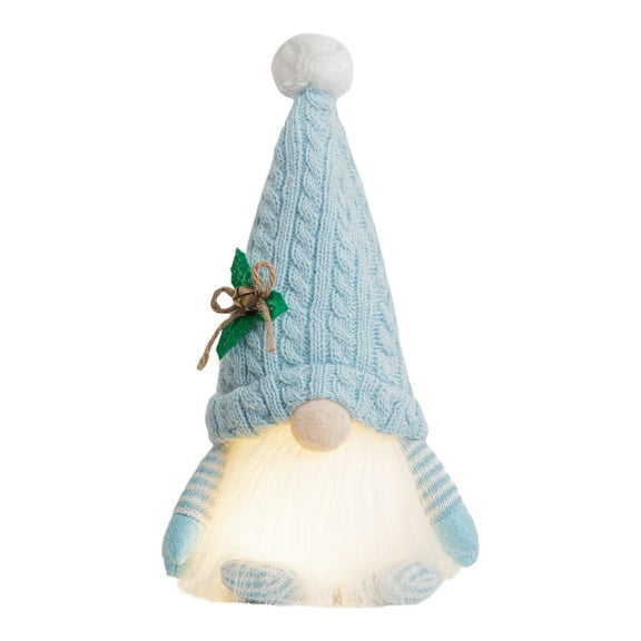 TaTaai 1Pcs Lighted Christmas Gnome Christmas Ornaments Gnomes Christmas Decorations with LED Light, Glowing Swedish Xmas Gnomes